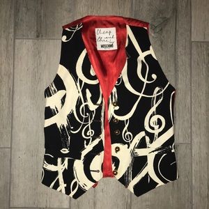 Vintage music notes moschino vest